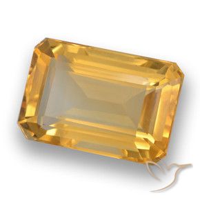 Citrino Naranja dorado intenso natural de 4.54 ct, Corte Octágono / Esmeralda, VVS-VS