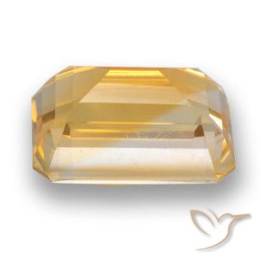 Citrino Naranja dorado intenso natural de 4.54 ct, Corte Octágono / Esmeralda, VVS-VS