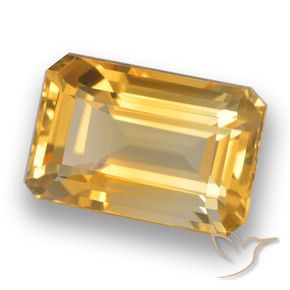 Citrino Naranja dorado intenso natural de 4.63 ct, Corte Octágono / Esmeralda, VVS-VS
