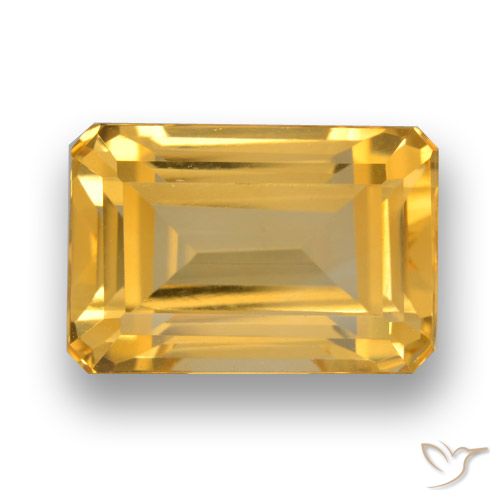 5.68ct Natural Naranja dorado Citrino, corte esmeralda, VVS-VS