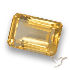 Citrino Naranja dorado natural de 5.68 ct, Corte Octágono / Esmeralda, VVS-VS