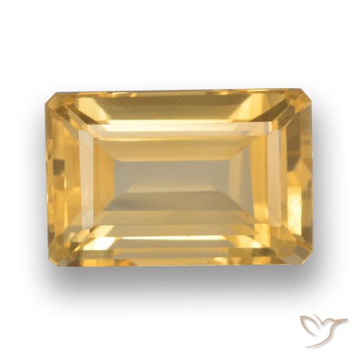4.53ct Natural Dorado-naranja claro Citrino, corte esmeralda, VVS-VS