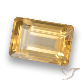 Citrino Dorado-naranja claro natural de 4.53 ct, Corte Octágono / Esmeralda, VVS-VS