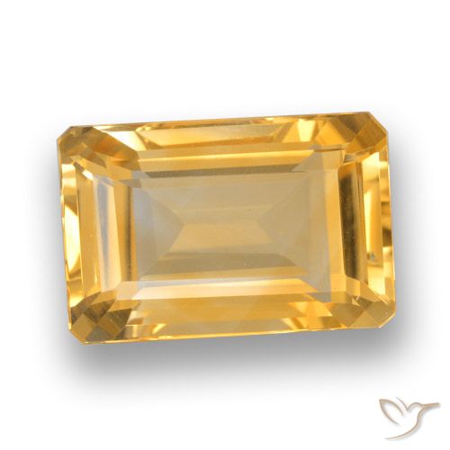 4.50ct Natural Naranja dorado intenso Citrino, corte esmeralda, VVS