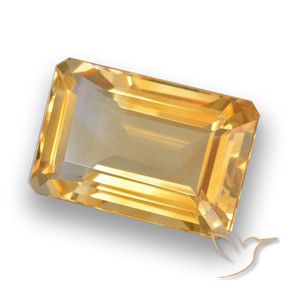 Citrino Naranja dorado intenso natural de 4.50 ct, Corte Octágono / Esmeralda, VVS