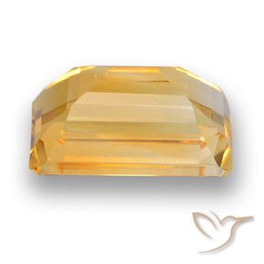 Citrino Naranja dorado intenso natural de 4.50 ct, Corte Octágono / Esmeralda, VVS