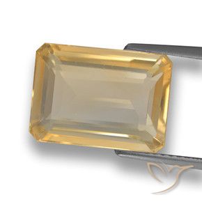 Citrino Oro natural de 6.89 ct, Corte Octágono / Esmeralda, VVS-VS