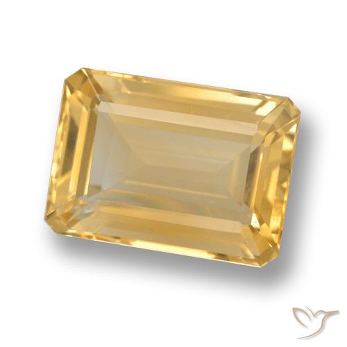7.50ct Natural Oro Citrino, corte esmeralda, VVS