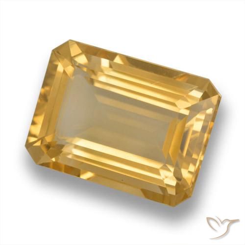 Citrino Naranja dorado natural de 6.84 ct, Corte Octágono / Esmeralda, VVS