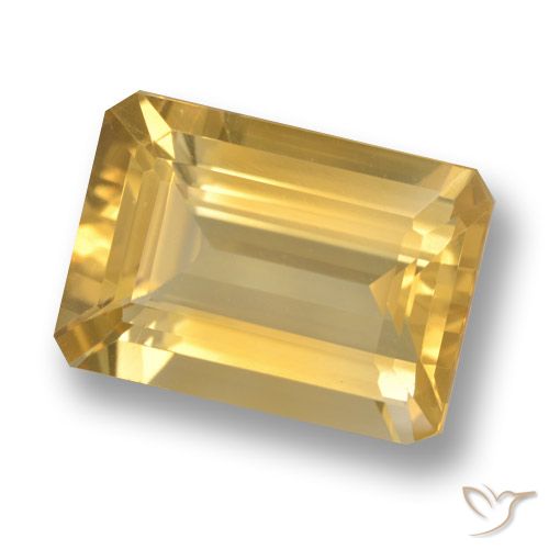 6.24ct Natural Dorado medio Citrino, corte esmeralda, VVS-VS