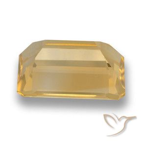 Citrino Dorado medio natural de 6.24 ct, Corte Octágono / Esmeralda, VVS-VS