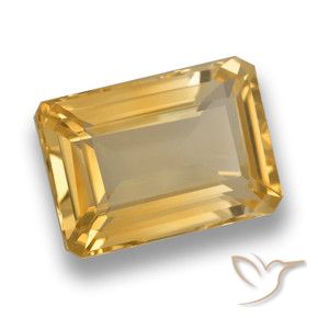 Citrino Naranja dorado natural de 6.91 ct, Corte Octágono / Esmeralda, VVS