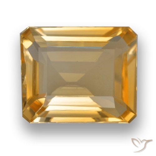 3.46ct Natural Dorado naranja Citrino, corte esmeralda, VVS