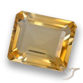 Citrino Dorado naranja natural de 3.46 ct, Corte Octágono / Esmeralda, VVS
