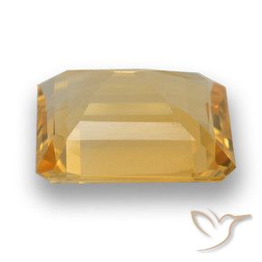 Citrino Dorado naranja natural de 3.46 ct, Corte Octágono / Esmeralda, VVS