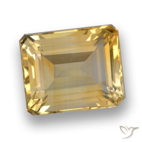 4.83ct Natural Dorado claro Citrino, corte esmeralda, VVS-VS