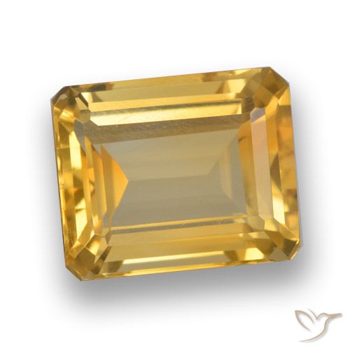 4.40ct Natural Dorado oscuro Citrino, corte esmeralda, VVS