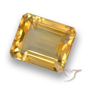Citrino Dorado oscuro natural de 4.40 ct, Corte Octágono / Esmeralda, VVS