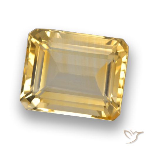 4.55ct Natural Dorado medio Citrino, corte esmeralda, VVS