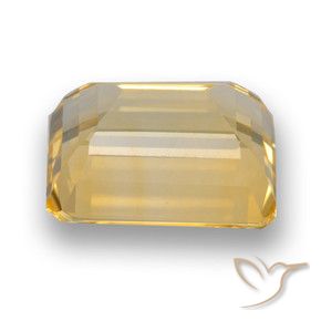 Citrino Dorado medio natural de 4.55 ct, Corte Octágono / Esmeralda, VVS