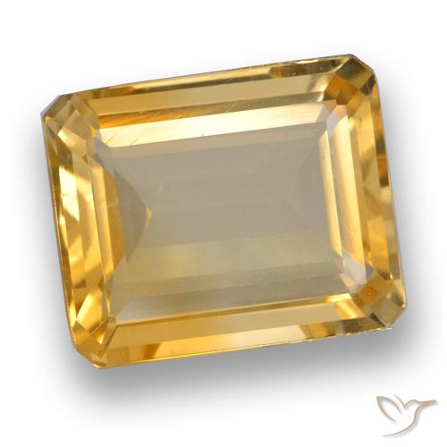 3.64ct Natural Dorado oscuro medio Citrino, corte esmeralda, VVS