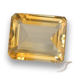 Citrino Dorado oscuro medio natural de 3.64 ct, Corte Octágono / Esmeralda, VVS