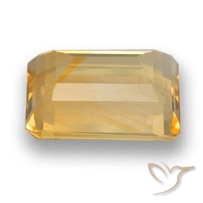 Citrino Dorado oscuro medio natural de 3.64 ct, Corte Octágono / Esmeralda, VVS