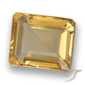Citrino Naranja dorado intenso natural de 3.92 ct, Corte Octágono / Esmeralda, VVS-VS