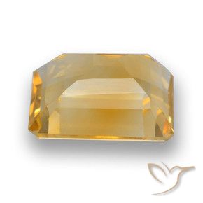 Citrino Naranja dorado intenso natural de 4.12 ct, Corte Octágono / Esmeralda, VVS-VS