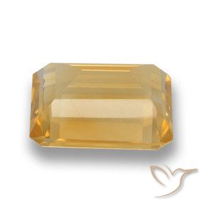 Citrino Dorado medio natural de 4.96 ct, Corte Octágono / Esmeralda, VVS-VS