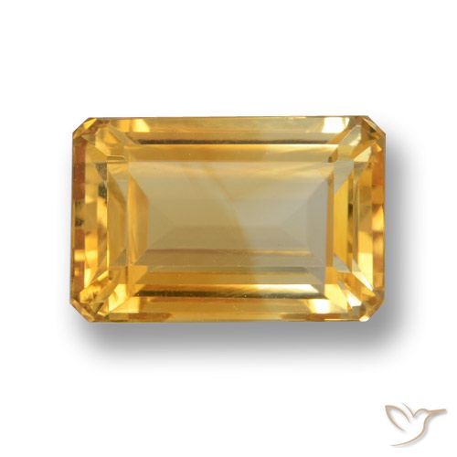 5.53ct Natural Dorado naranja Citrino, corte esmeralda, VVS