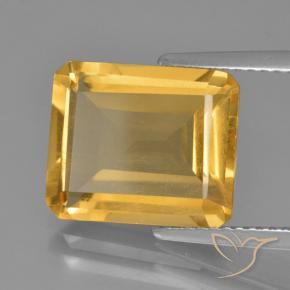 Citrino Naranja dorado natural de 5.28 ct, Corte Octágono / Esmeralda, VS