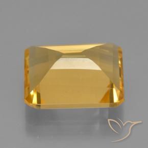 Citrino Naranja dorado natural de 5.28 ct, Corte Octágono / Esmeralda, VS
