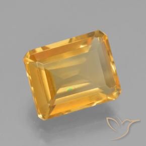 Citrino Dorado naranja natural de 4.53 ct, Corte Octágono / Esmeralda, VS