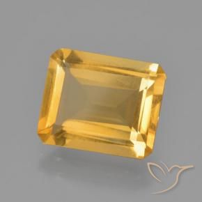 Citrino Naranja dorado intenso natural de 3.92 ct, Corte Octágono / Esmeralda, VS
