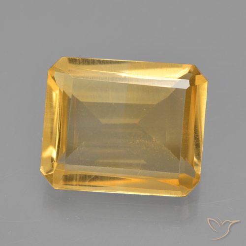 4.75ct Natural Naranja dorado intenso Citrino, corte esmeralda, VS