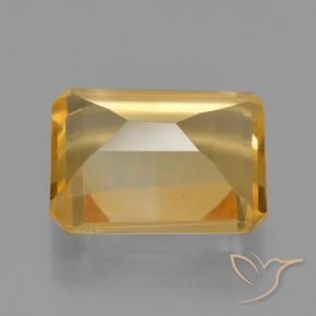 Citrino Naranja dorado intenso natural de 4.75 ct, Corte Octágono / Esmeralda, VS