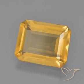Citrino Naranja dorado intenso natural de 3.51 ct, Corte Octágono / Esmeralda, VS