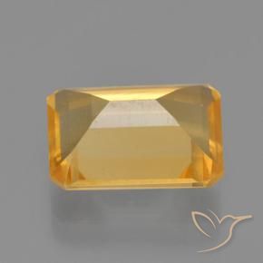 Citrino Naranja dorado intenso natural de 3.51 ct, Corte Octágono / Esmeralda, VS