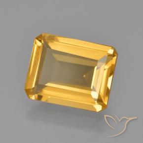 Citrino Naranja dorado intenso natural de 3.59 ct, Corte Octágono / Esmeralda, VS