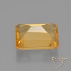 Citrino Naranja dorado intenso natural de 3.59 ct, Corte Octágono / Esmeralda, VS