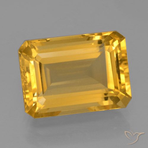 7.44ct Natural Dorado oscuro Citrino, corte esmeralda, VVS-VS