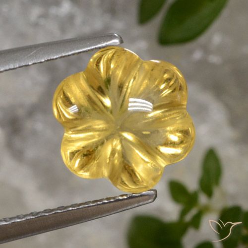 2.69ct Natural Dorado Citrino, Corte Flor, Transparente