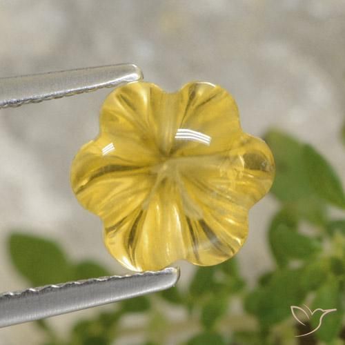 2.20ct Natural Amarillo toscana Citrino, Corte Flor, Transparente