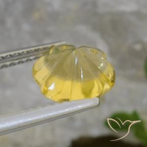 Citrino Dorado claro natural de 1.73 ct, Corte Flor, Transparente