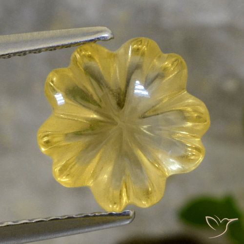 2.53ct Natural Amarillo medio Citrino, Corte Flor, Transparente