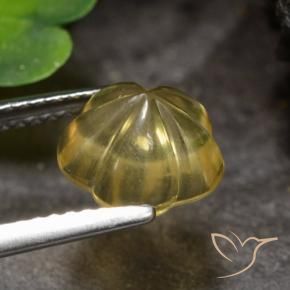 Citrino Naranja dorado natural de 2.18 ct, Corte Flor, Translúcido