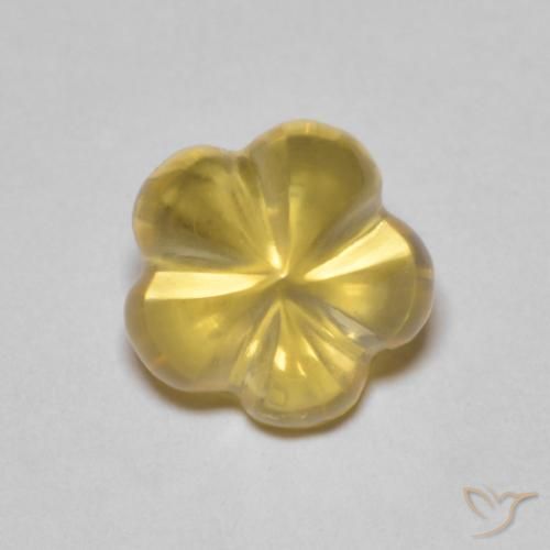 2.34ct Natural Naranja dorado Citrino, Corte Flor, Transparente