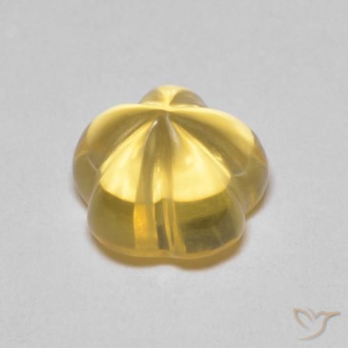 Citrino Naranja dorado natural de 2.34 ct, Corte Flor, Transparente
