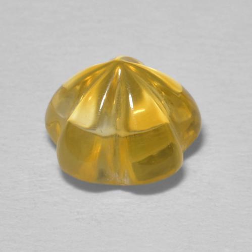Citrino Dorado de calidad natural de 2.23 ct, Corte Flor, Transparente
